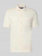 Regular fit vrijetijdsoverhemd met mesh structuur