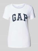 T-shirt met labelprint
