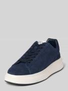 Leren sneakers met labelpatch, model 'ELBA'