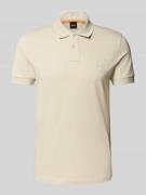 Slim fit poloshirt van katoenmix