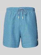 Regular fit zwembroek met mesh-inzet