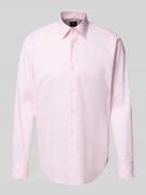 Regular fit zakelijk overhemd met structuurmotief