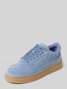 Lage sneakers in wildleerlook