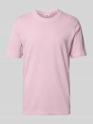 T-shirt met geribde ronde hals, model 'RAPHAEL'