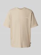 T-shirt met structuurmotief, model 'Baine'
