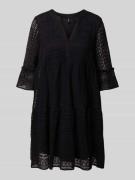 Regular fit kanten jurk van katoenmix, model 'HONEY'