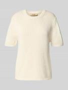 Gebreid shirt met ronde hals, model 'Arin'