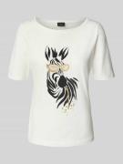 Slim fit T-shirt van katoenmix