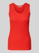 Top met bandjes en ronde hals, model 'Pointelle'