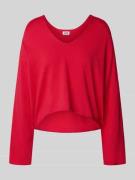 Relaxed fit gebreide pullover met V-hals, model 'SOMAIJA'