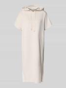 Sweatjurk met statementprint en capuchon