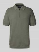 Regular fit poloshirt met korte ritssluiting