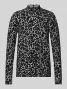Regular fit shirt met lange mouwen van viscosemix