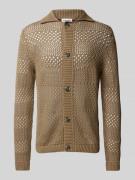 Cardigan met ajourpatroon, model 'Crochet'