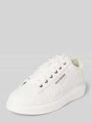 Leren sneakers met labelapplicatie, model 'KAPRI'