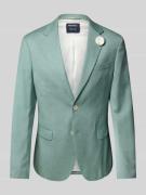 Slim fit linnen colbert met knoopsluiting