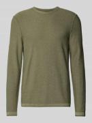 Regular fit gebreide pullover van een mix van katoen, viscose en linne...