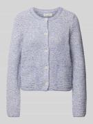 Slim fit cardigan van gemêleerde katoenmix