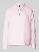 Regular fit blouse van ramie met platte kraag
