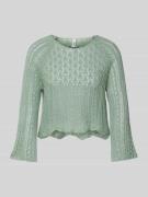 Korte gebreide pullover met katoen, model 'NOLA'