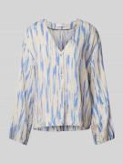 Regular fit blouse van viscose met V-hals, model 'BAELA'