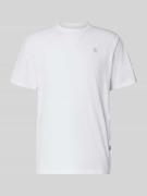 T-shirt met labelstitching en ronde hals