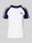 Slim fit T-shirt met labelstitching