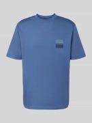 T-shirt met labelprint, model 'Dusplito'
