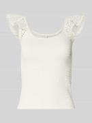 Slim fit top van puur katoen, model 'GWEN LIFE'