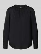 Slim fit blouse met plooien, model 'Banorah'
