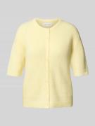 Gebreid jack van wolmix met 1/2-mouwen, model 'Saanoura'