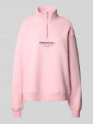 Sweatshirt met opstaande kraag en ritssluiting, model 'Georgia'