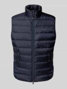 Bodywarmer met opstaande kraag en tweewegsritssluiting