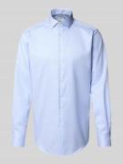 Regular fit zakelijk overhemd van puur katoen met kentkraag