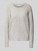 Gebreide pullover van viscose met effectgaren