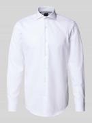 Slim fit zakelijk overhemd van puur katoen