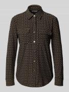 Slim fit overhemdblouse met platte kraag, model 'Corwin'