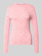 Shirt met lange mouwen van viscosemix in gebreide look, model 'Satero'