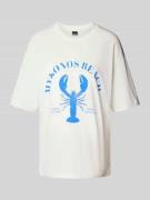 Oversized T-shirt met motiefprint en ronde hals