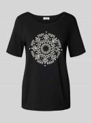 Regular fit T-shirt van katoenmix