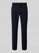 Tapered fit chino met structuurmotief
