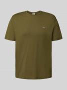 Regular fit T-shirt met labelstitching