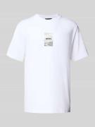 Regular fit T-shirt van katoenmix