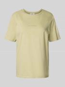 T-shirt met ronde hals en labeldetail