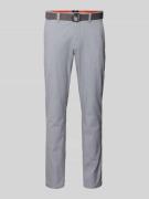 Slim fit broek met riem