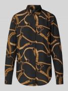 Regular fit blouse met blinde knoopsluiting, model 'KRISTY'