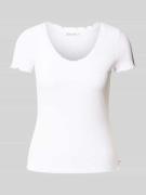 Regular fit T-shirt met wafelstructuur