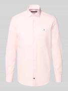 Slim fit zakelijk overhemd met kentkraag