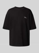 Oversized T-shirt met labelstitching