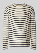 Shirt met lange mouwen, labelstitching en ronde hals